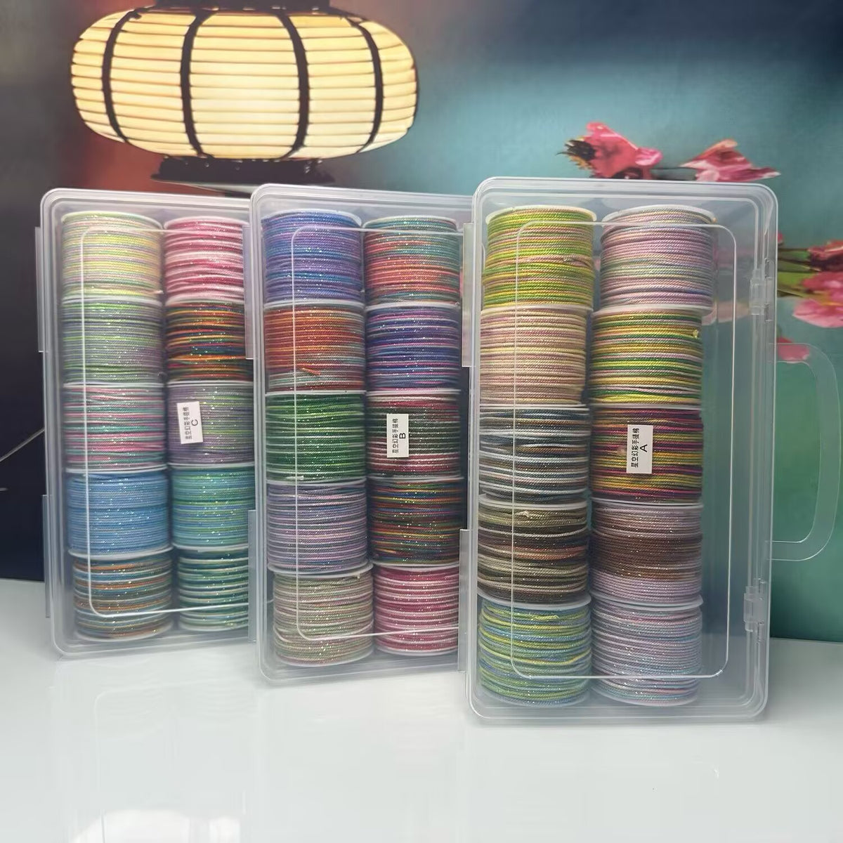 1.0mm Gradient Hand-Twisted Cotton Cord | 10 Rolls Set, 20m/Roll, Iridescent Gold Thread String for Macrame, Bracelet, Jewelry DIY
