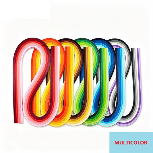 Assorted Rainbow Quilling Paper Strips | 3mm / 5mm / 10mm Width, 540mm Length, 120 Strips Set, DIY Paper Craft Strips for Quilling Art, Card Making