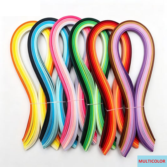 Assorted Rainbow Quilling Paper Strips | 3mm / 5mm / 10mm Width, 540mm Length, 120 Strips Set, DIY Paper Craft Strips for Quilling Art, Card Making