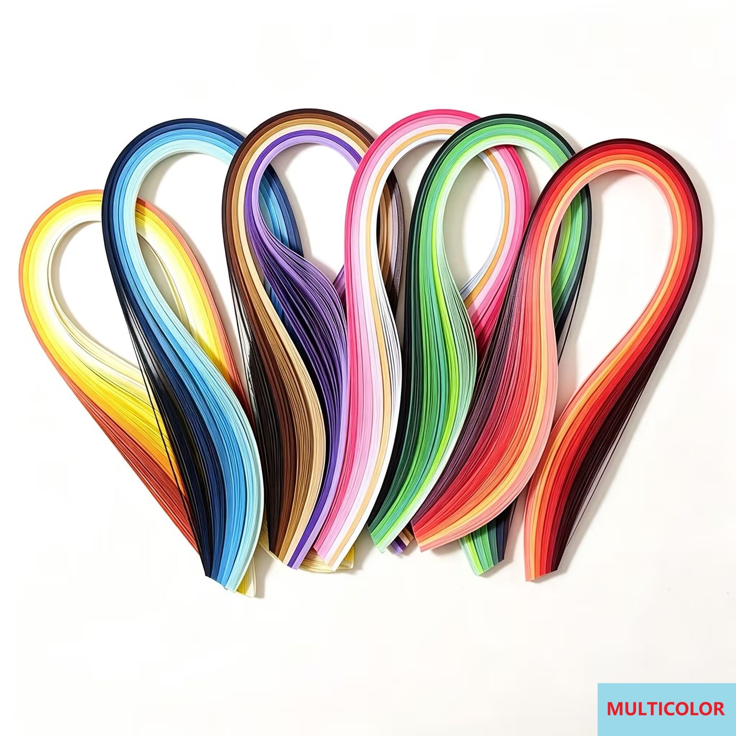 Assorted Rainbow Quilling Paper Strips | 3mm / 5mm / 10mm Width, 540mm Length, 120 Strips Set, DIY Paper Craft Strips for Quilling Art, Card Making