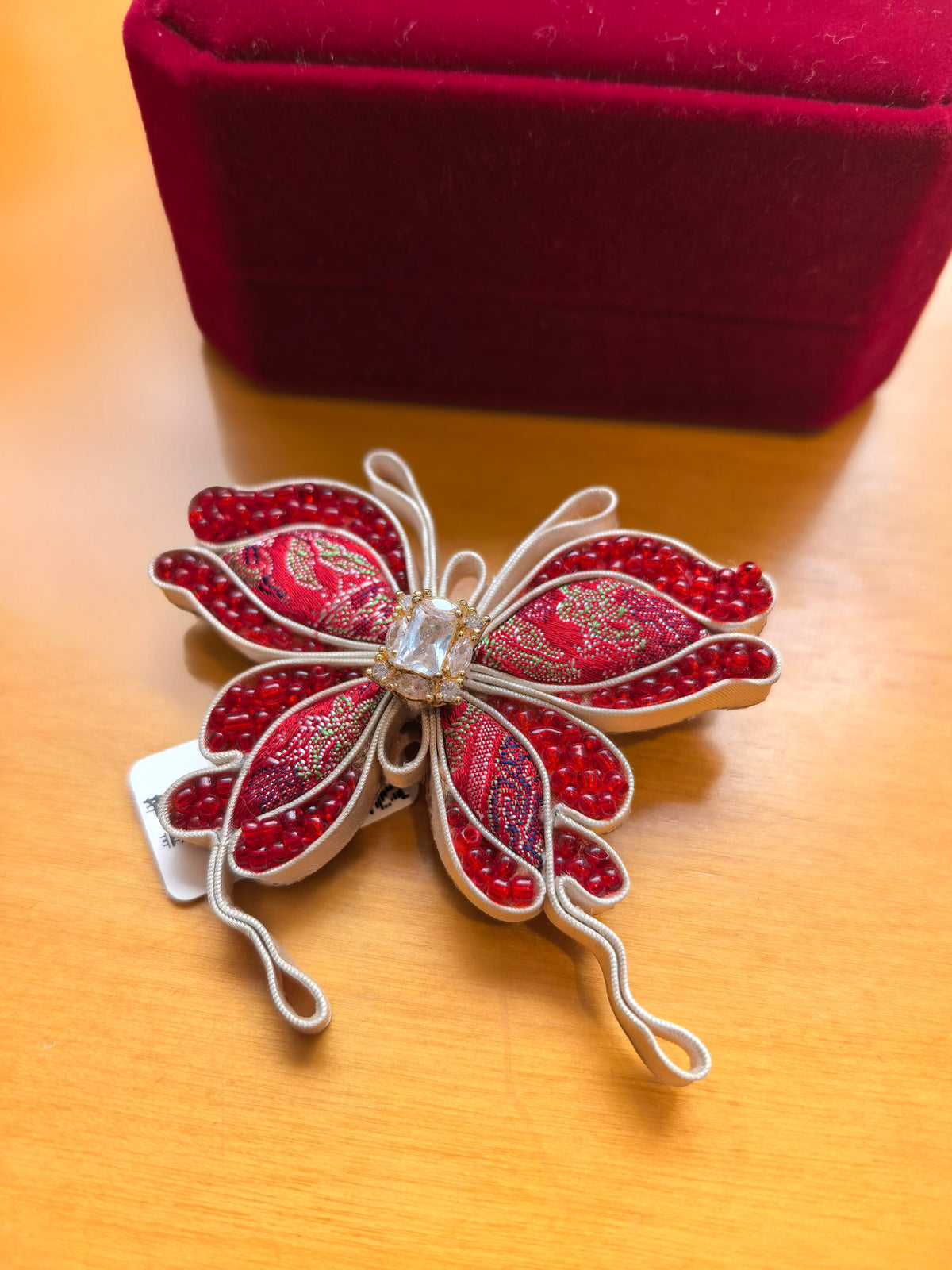 Traditional Chinese Song‑Brocade Brooch, Handmade Ethnic Vintage Brooch Pin for Women