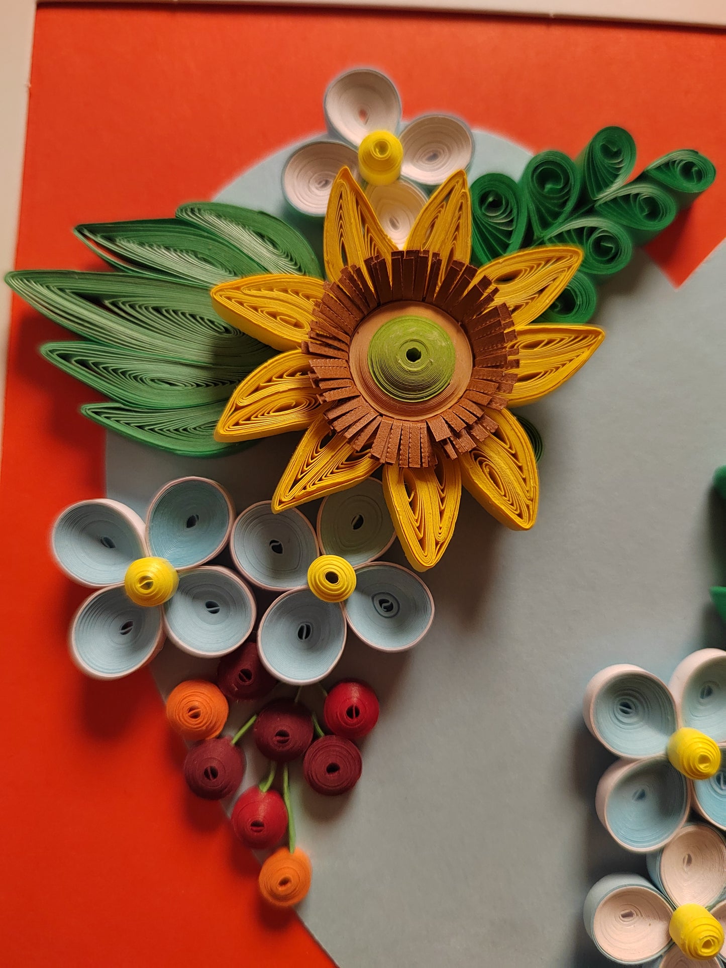 DIY Beginner Quilling Kit | Sunflower Heart 3D Paper Craft Set, Tools, Illustrated Guide & Video Tutorial (Glue,Frame & Base Card NOT Included) Bullet Points