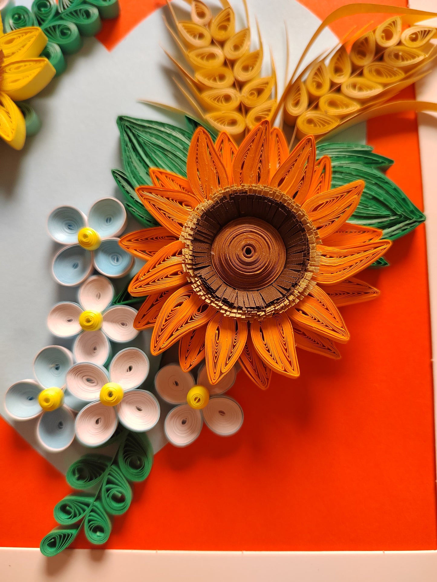 DIY Beginner Quilling Kit | Sunflower Heart 3D Paper Craft Set, Tools, Illustrated Guide & Video Tutorial (Glue,Frame & Base Card NOT Included) Bullet Points